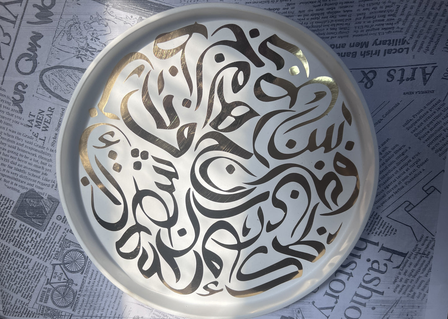 plateaux ronds calligraphie